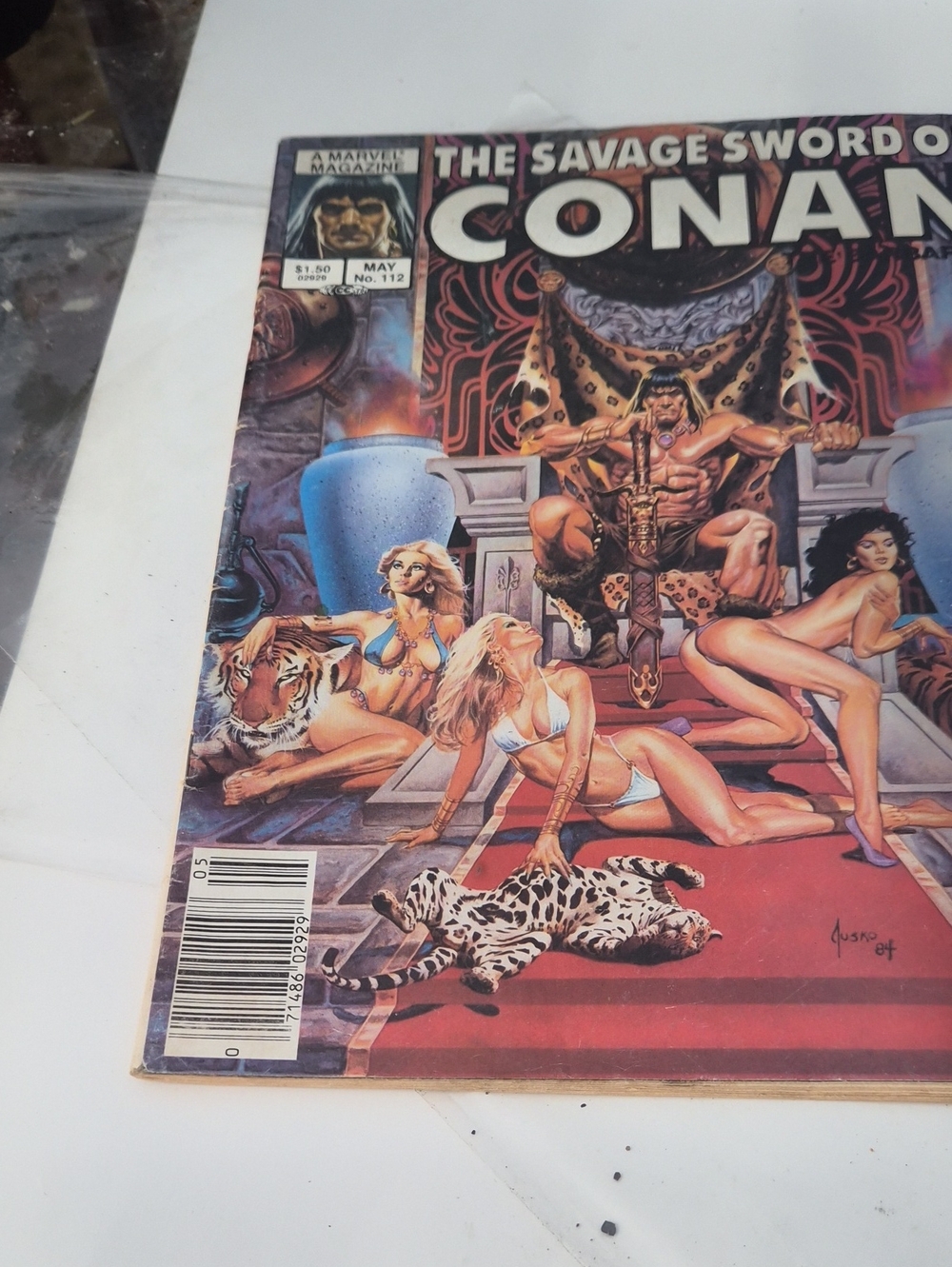 Marvel Conan Comic Cover — Red, Brown, Gold Accents